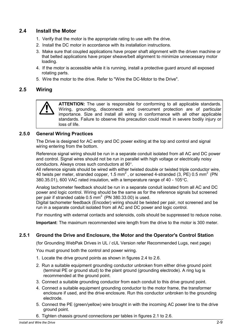 4 install the motor, 5 wiring | Rockwell Automation WebPak 3000  DC Drives Hardware Reference, Installation and Troubleshooting User Manual | Page 21 / 92
