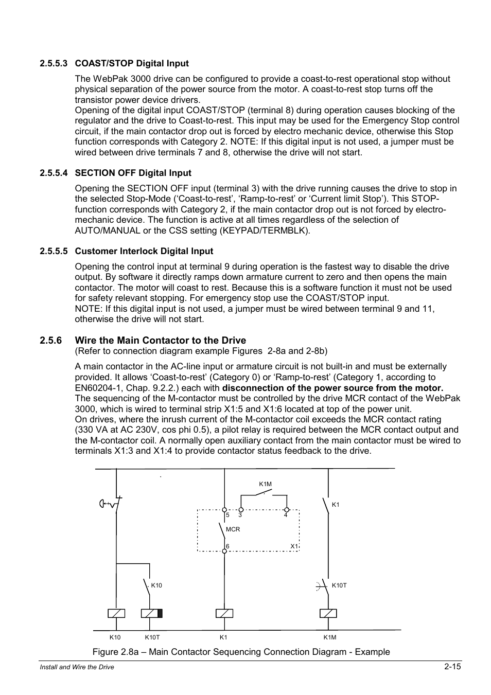 6 wire the main contactor to the drive | Rockwell Automation WebPak 3000  DC Drives Hardware Reference, Installation and Troubleshooting User Manual | Page 27 / 92
