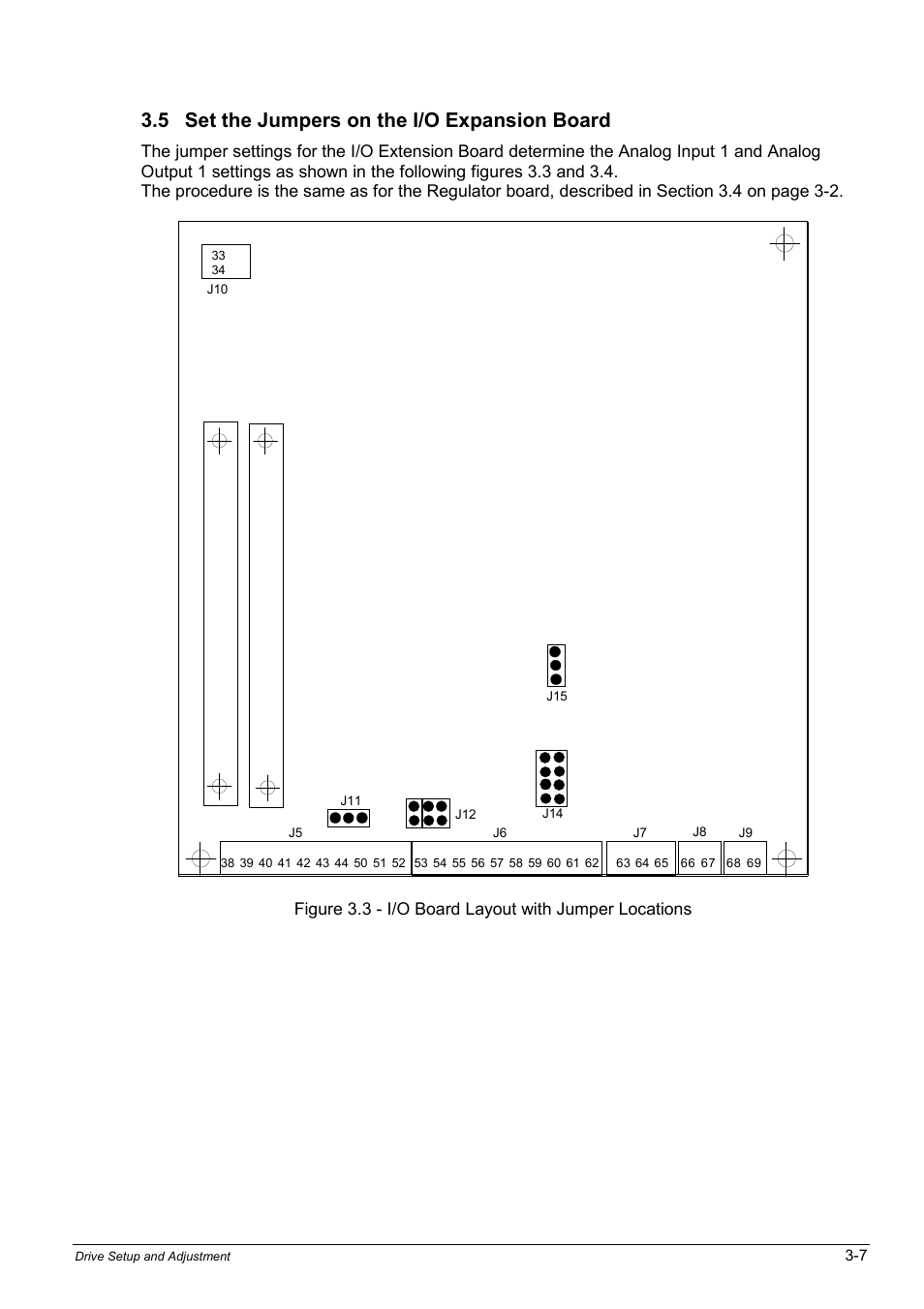 5 set the jumpers on the i/o expansion board | Rockwell Automation WebPak 3000  DC Drives Hardware Reference, Installation and Troubleshooting User Manual | Page 39 / 92