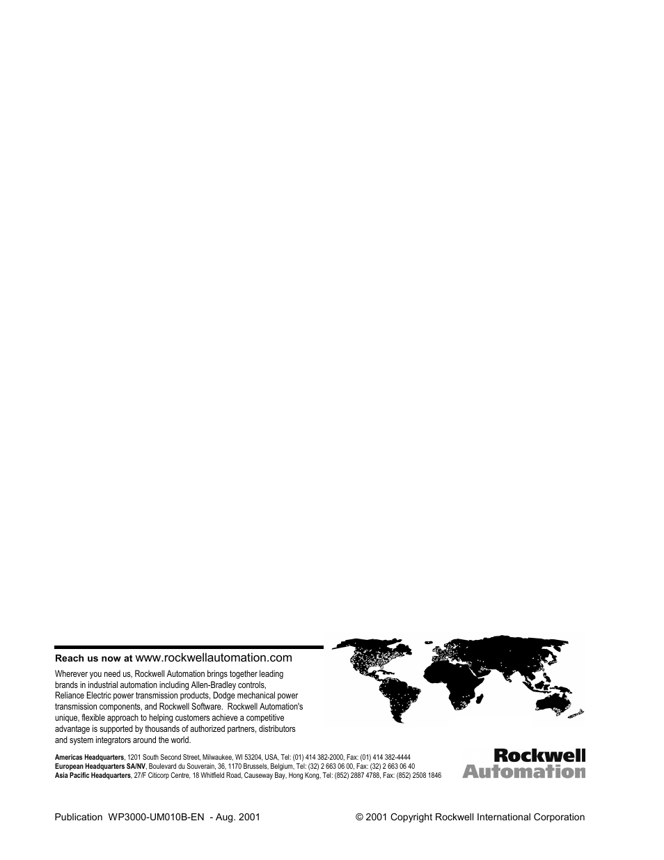 Rockwell Automation WebPak 3000  DC Drives Hardware Reference, Installation and Troubleshooting User Manual | Page 92 / 92