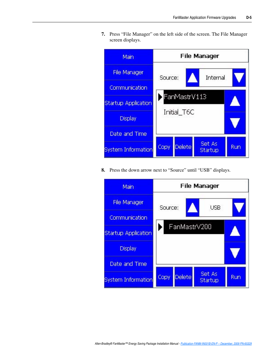 Rockwell Automation FANM FanMaster Energy Saving Package User Manual | Page 115 / 124