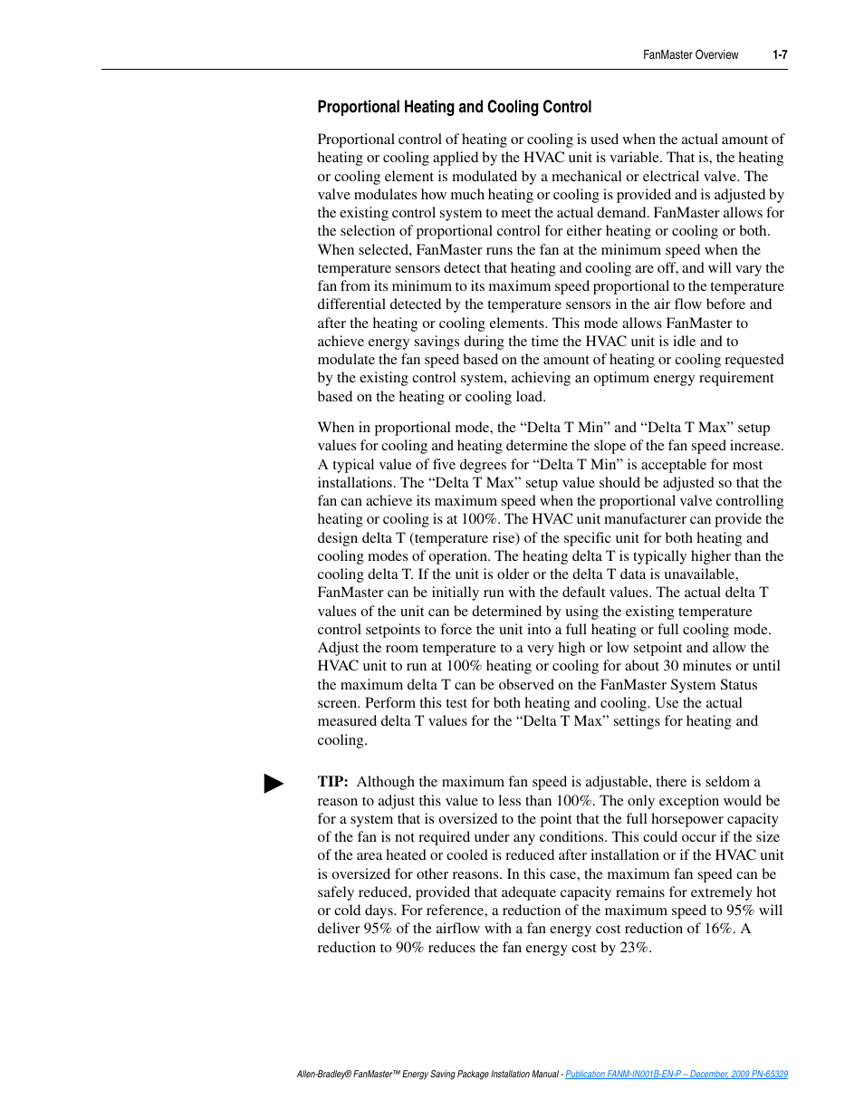 Rockwell Automation FANM FanMaster Energy Saving Package User Manual | Page 13 / 124