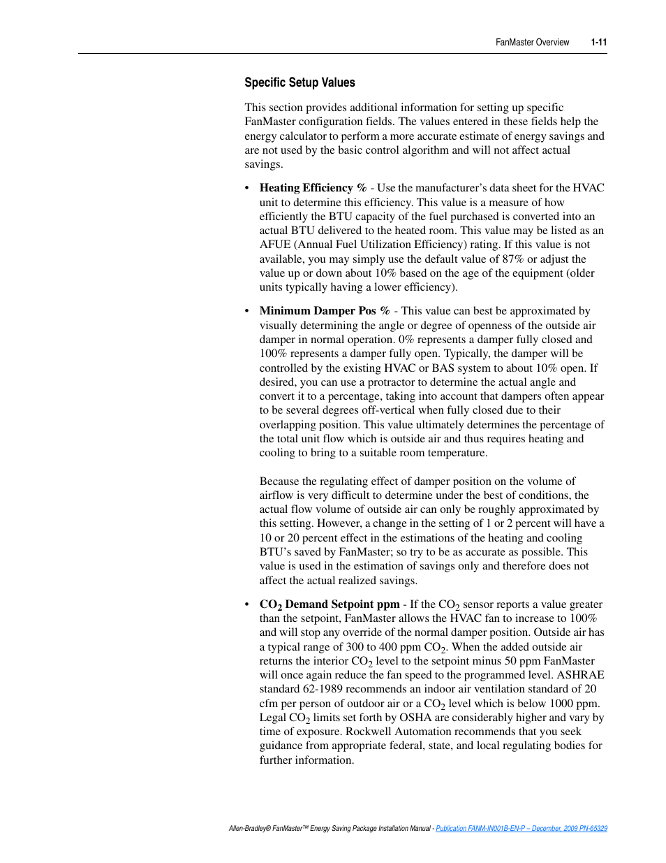 Rockwell Automation FANM FanMaster Energy Saving Package User Manual | Page 17 / 124