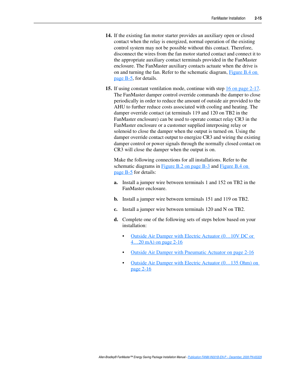 Rockwell Automation FANM FanMaster Energy Saving Package User Manual | Page 33 / 124