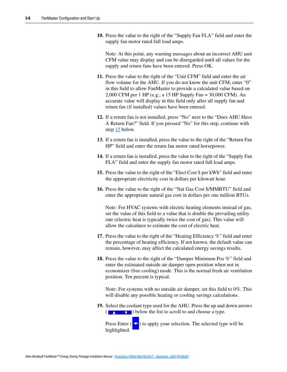 Rockwell Automation FANM FanMaster Energy Saving Package User Manual | Page 44 / 124