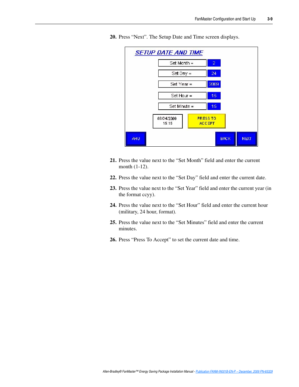 Rockwell Automation FANM FanMaster Energy Saving Package User Manual | Page 45 / 124