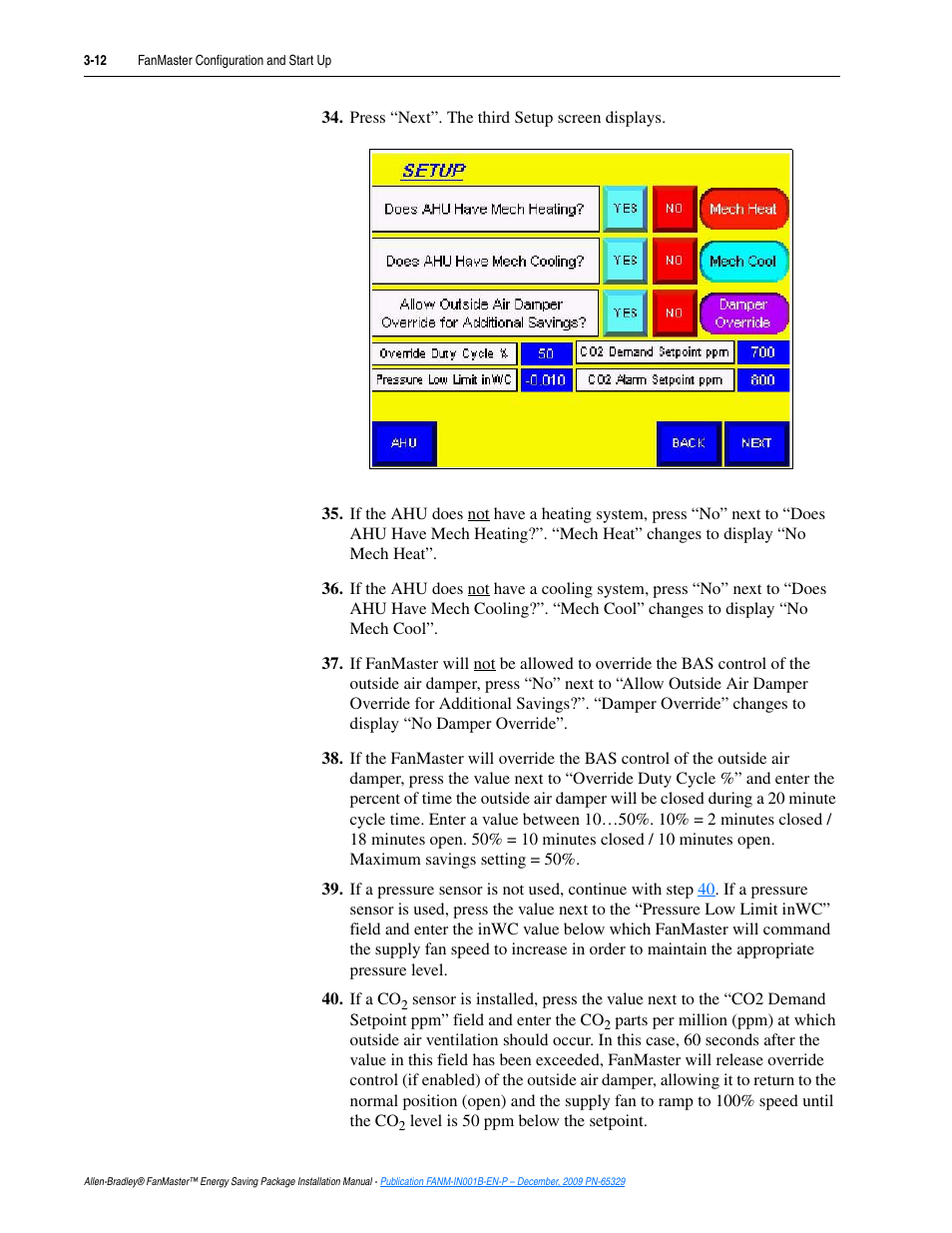 Rockwell Automation FANM FanMaster Energy Saving Package User Manual | Page 48 / 124