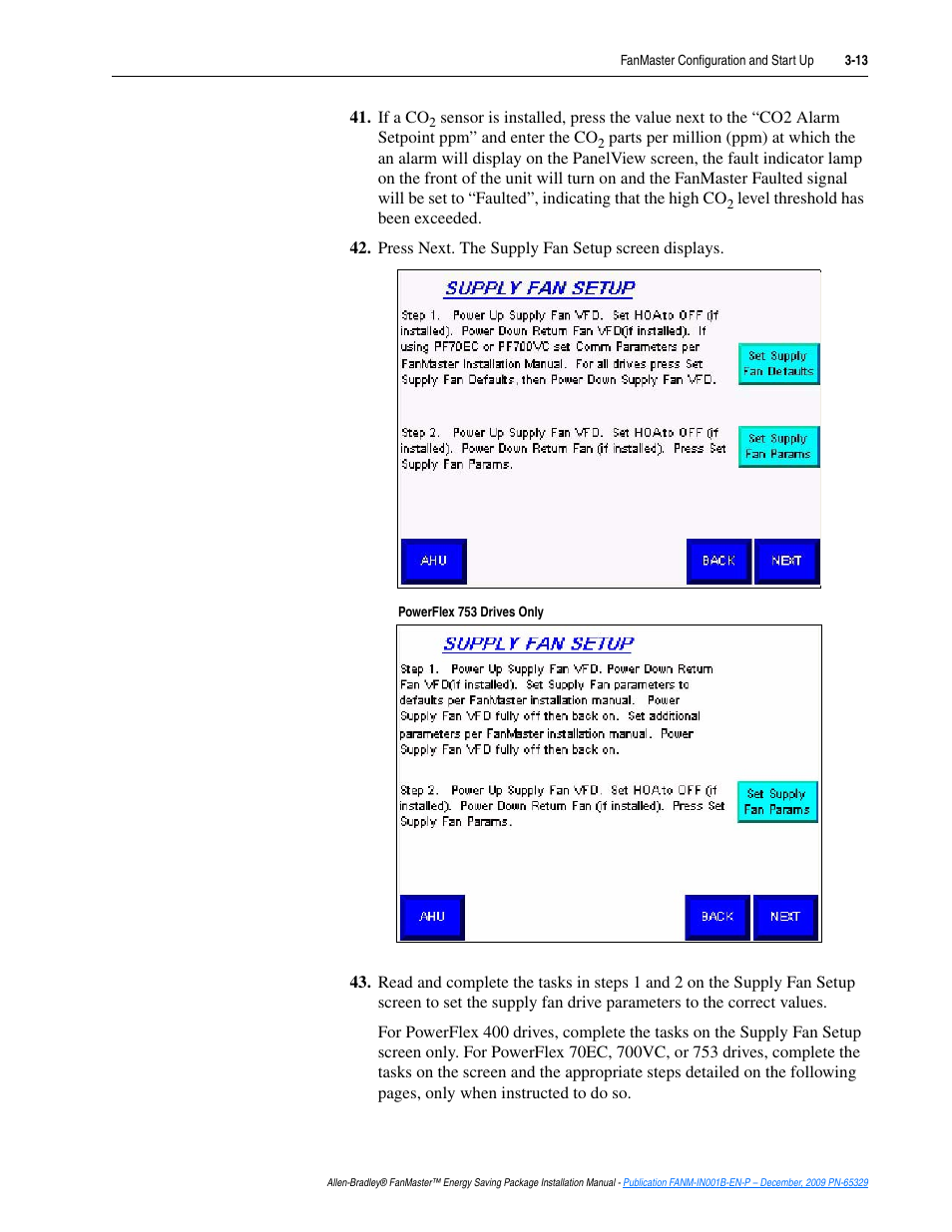 Rockwell Automation FANM FanMaster Energy Saving Package User Manual | Page 49 / 124