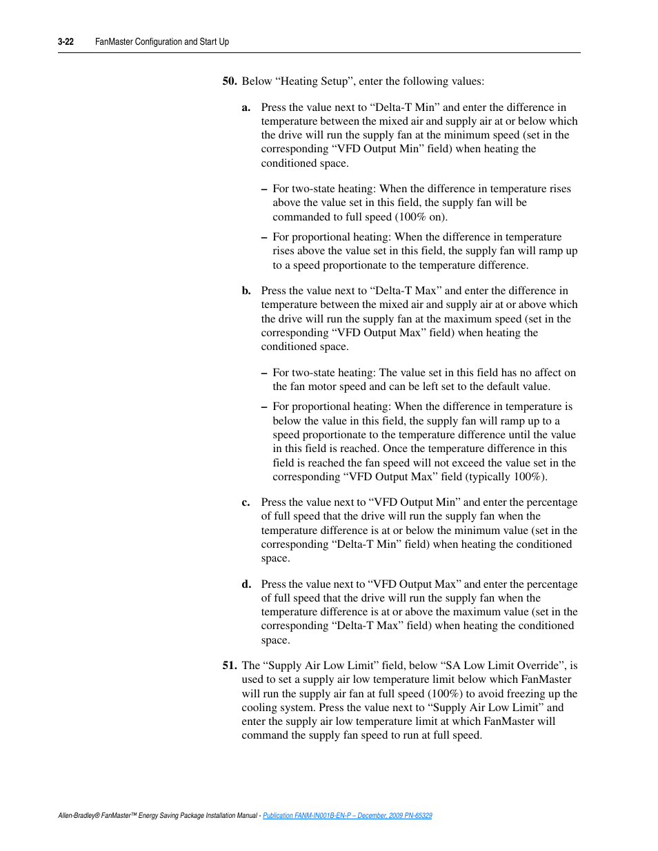Rockwell Automation FANM FanMaster Energy Saving Package User Manual | Page 58 / 124