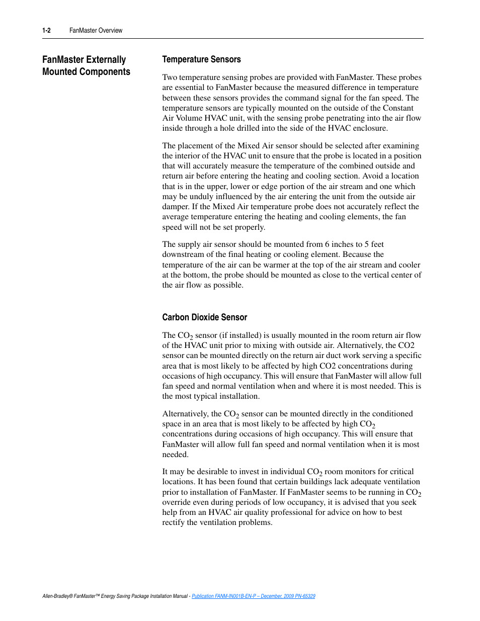 Fanmaster externally mounted components, Fanmaster externally mounted components -2 | Rockwell Automation FANM FanMaster Energy Saving Package User Manual | Page 8 / 124