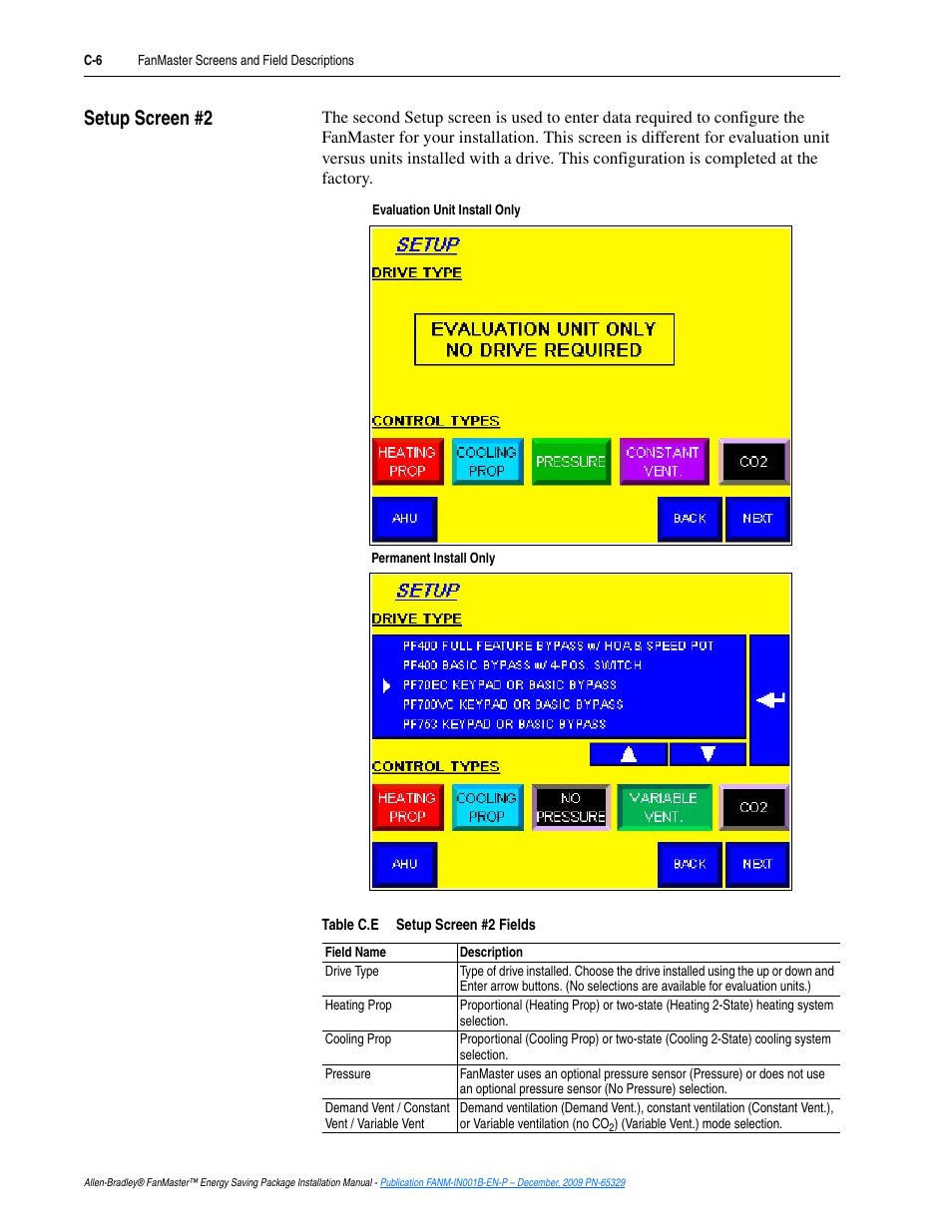 Setup screen #2 | Rockwell Automation FANM FanMaster Energy Saving Package User Manual | Page 98 / 124