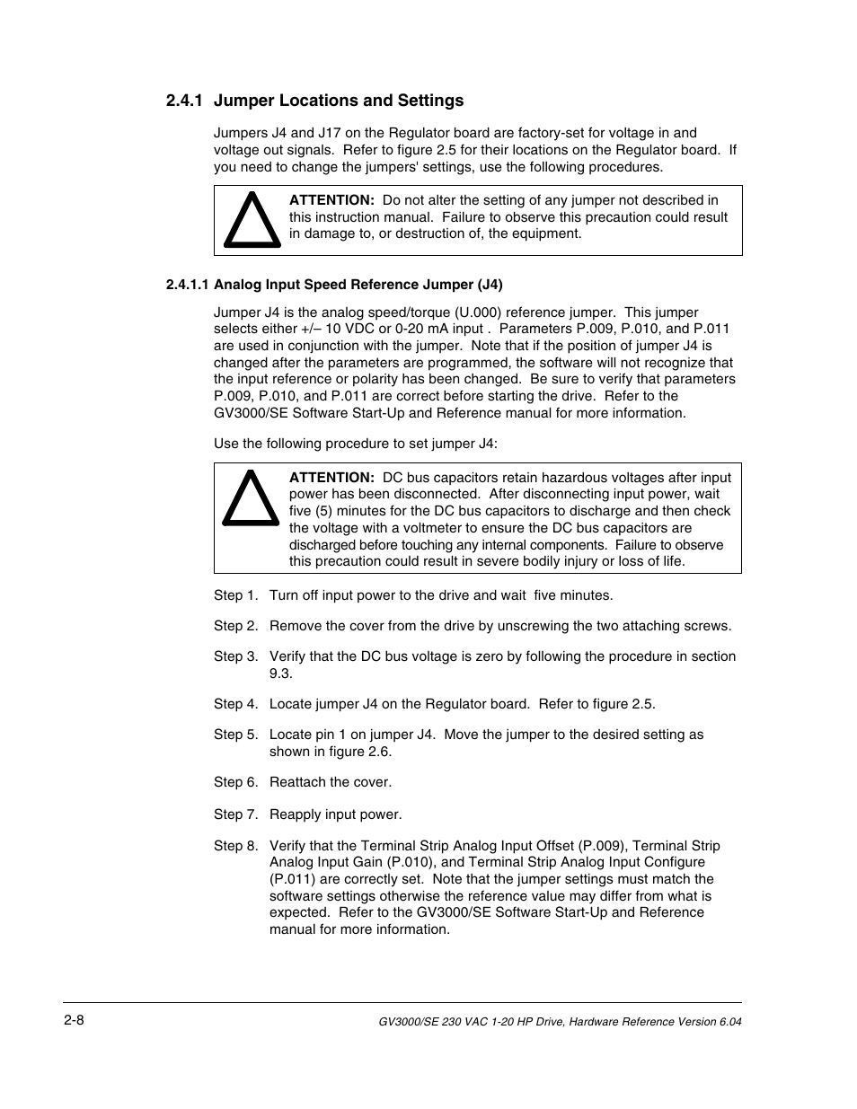 Rockwell Automation GV3000/SE AC Drive 1-20HP, 230VAC Ver. 6.04 Hdwe Ref, Install, Troubleshooting User Manual | Page 22 / 82