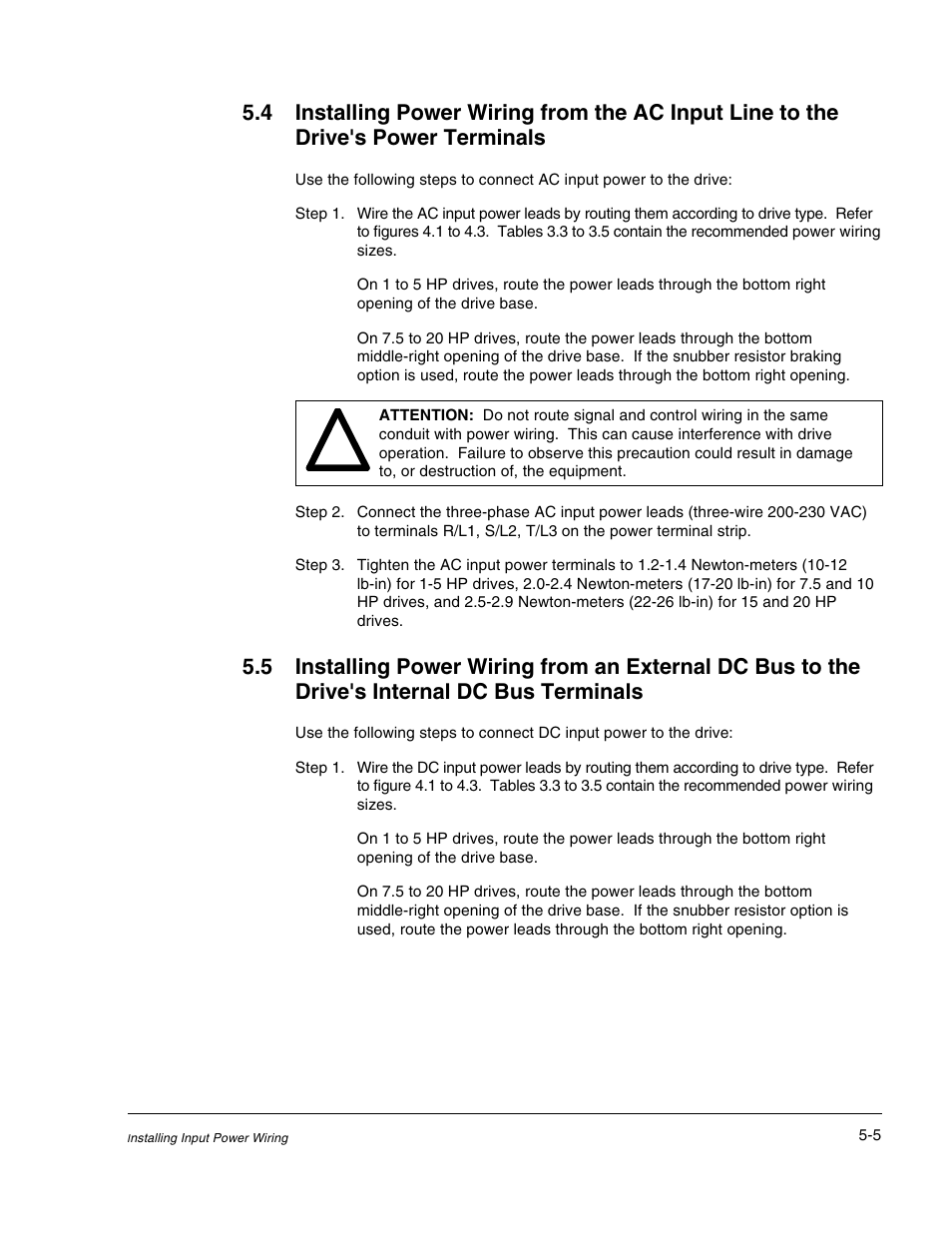 Rockwell Automation GV3000/SE AC Drive 1-20HP, 230VAC Ver. 6.04 Hdwe Ref, Install, Troubleshooting User Manual | Page 47 / 82