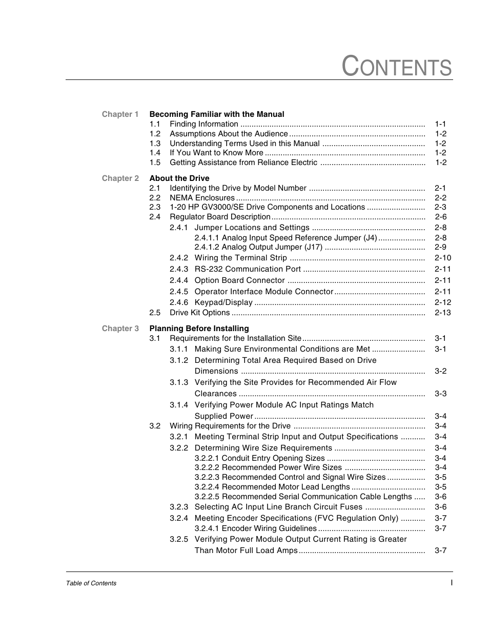 Rockwell Automation GV3000/SE AC Drive 1-20HP, 230VAC Ver. 6.04 Hdwe Ref, Install, Troubleshooting User Manual | Page 7 / 82