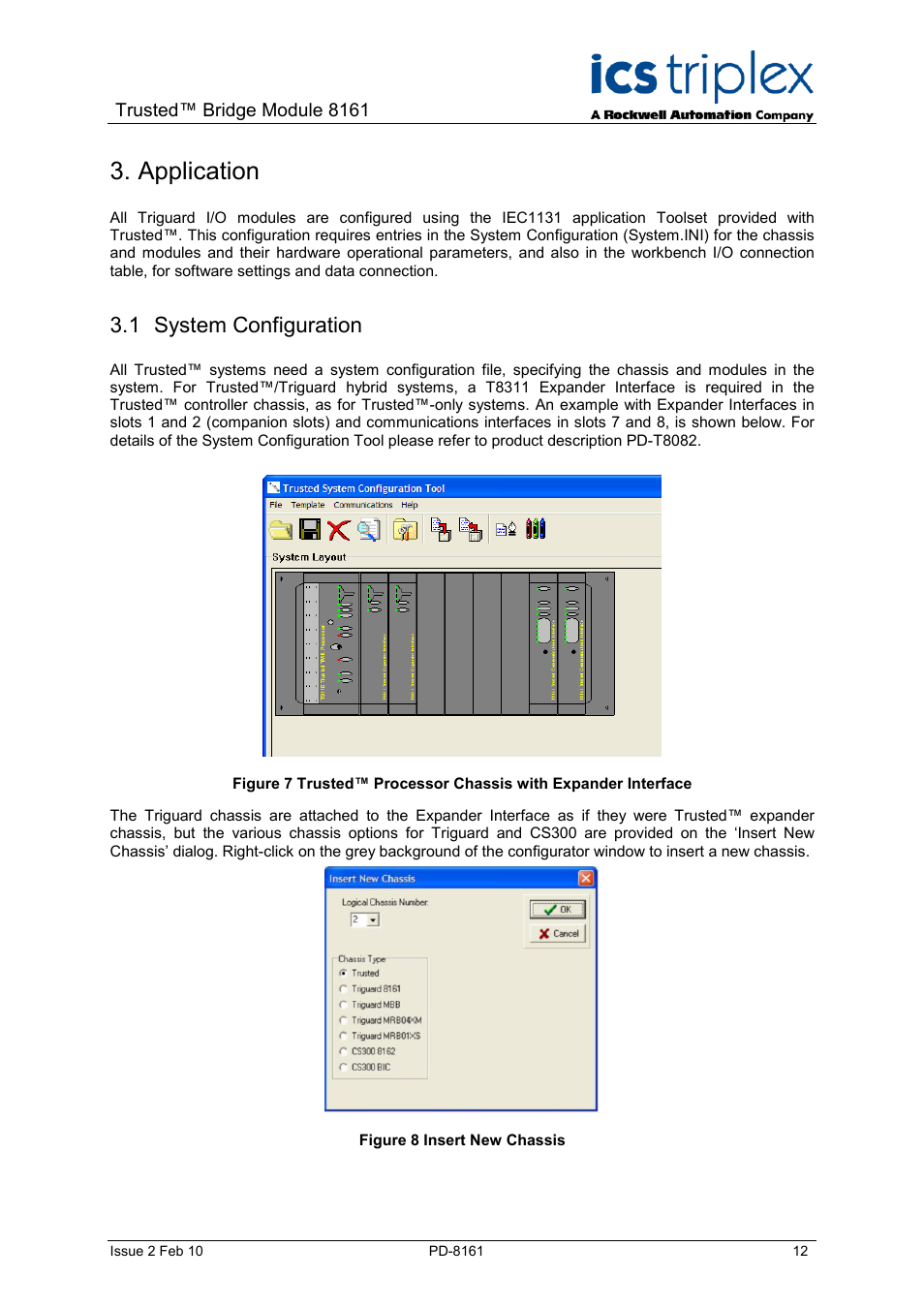 Application, System configuration, Figure 8 insert new chassis | 1 system configuration | Rockwell Automation SC300E Trusted Bridge Module User Manual | Page 12 / 43