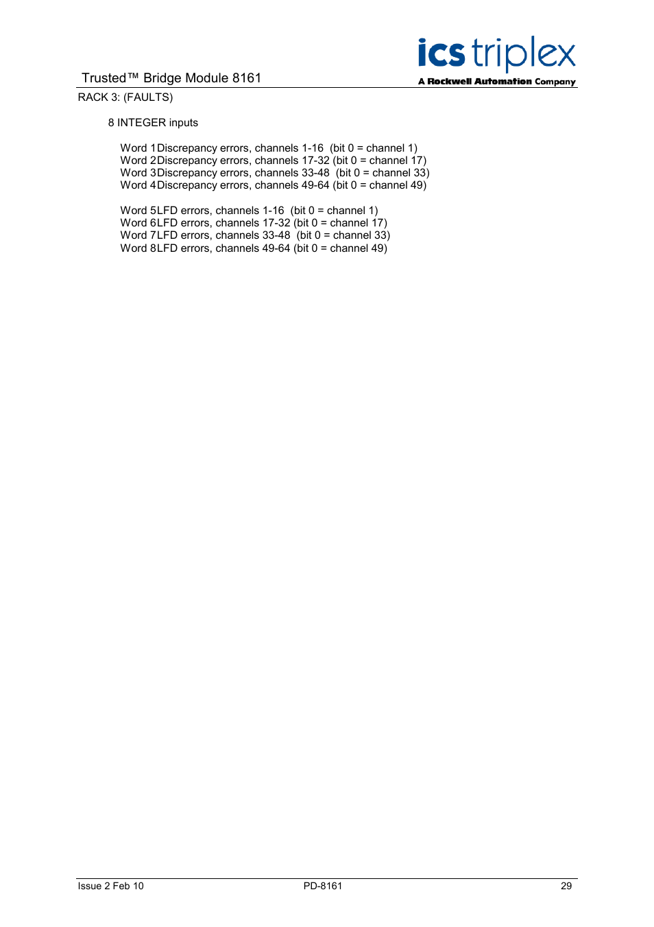 Trusted™ bridge module 8161 | Rockwell Automation SC300E Trusted Bridge Module User Manual | Page 29 / 43