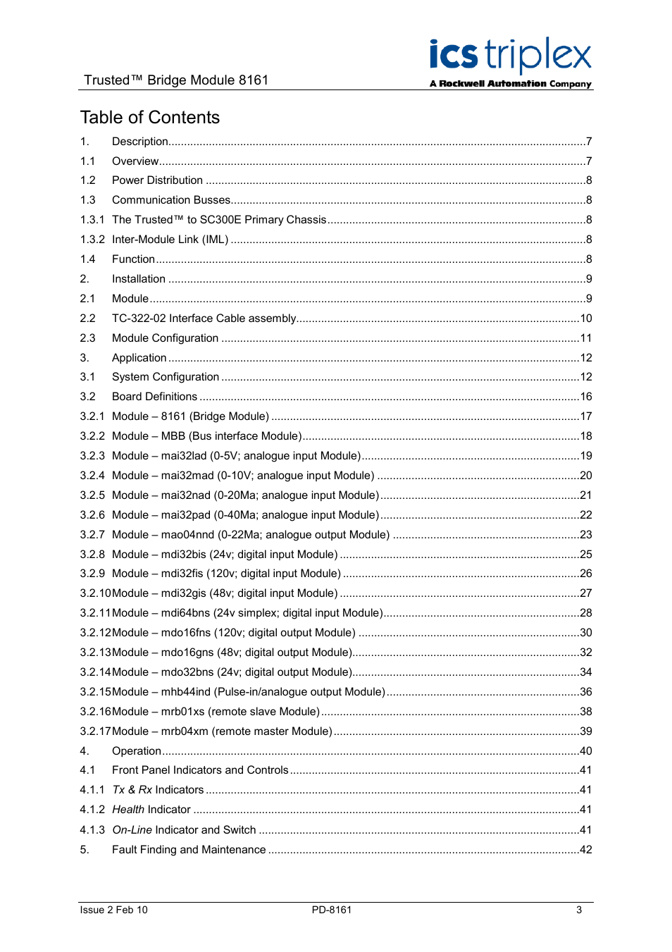 Rockwell Automation SC300E Trusted Bridge Module User Manual | Page 3 / 43