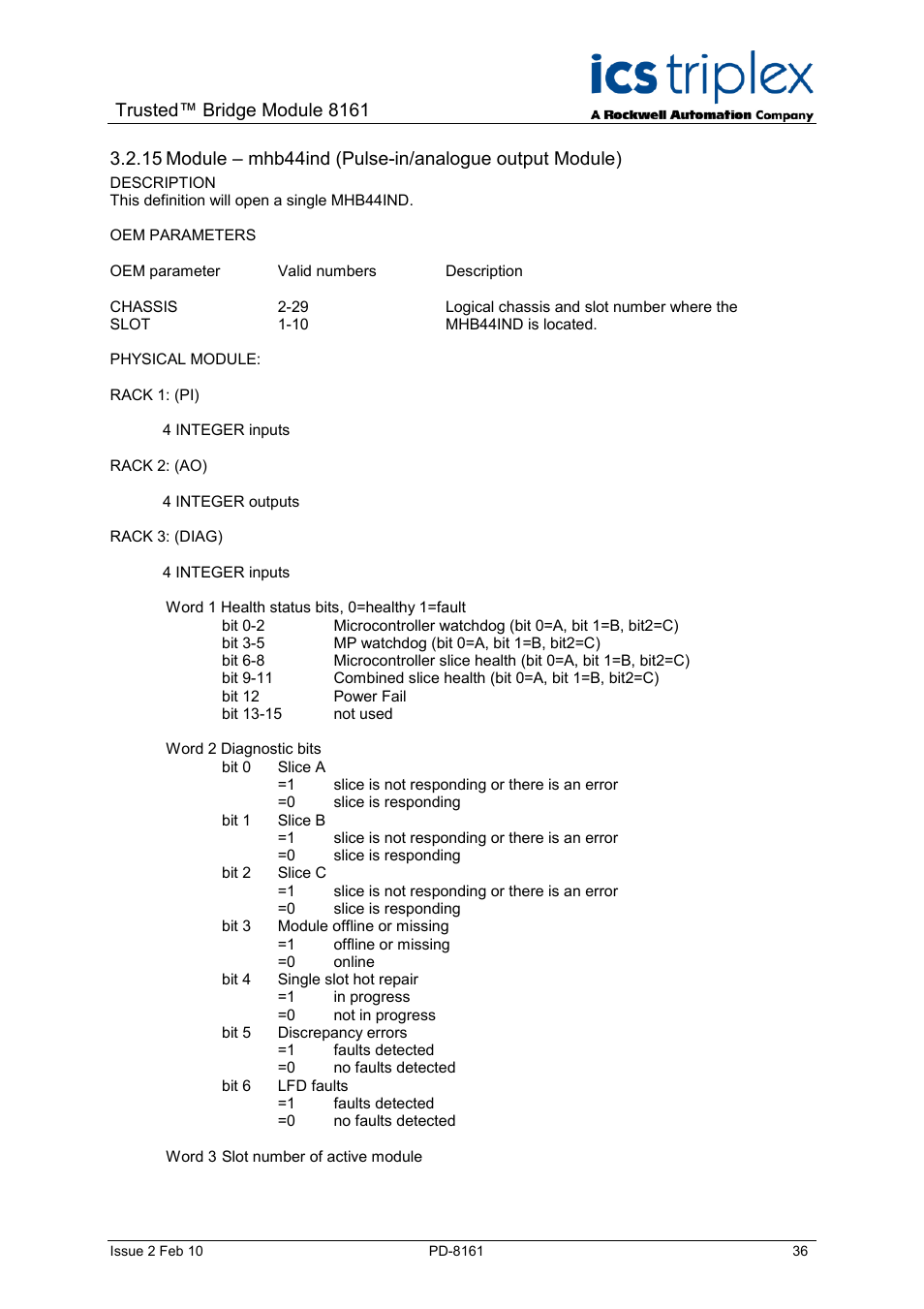 Trusted™ bridge module 8161 | Rockwell Automation SC300E Trusted Bridge Module User Manual | Page 36 / 43