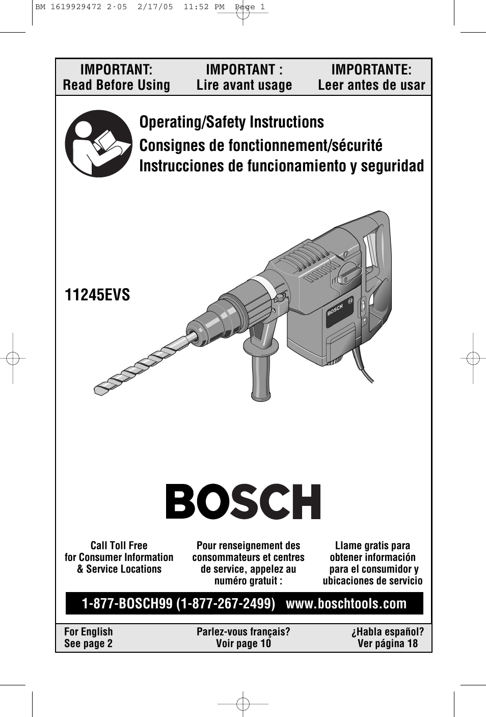 Bosch 11245EVS User Manual | 28 pages