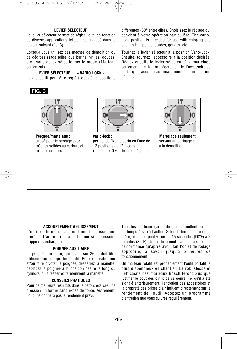 Fig. 3 | Bosch 11245EVS User Manual | Page 16 / 28
