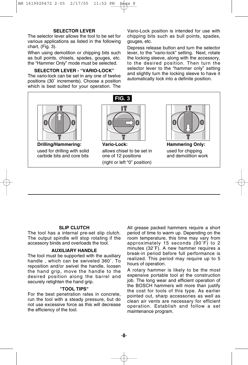 Bosch 11245EVS User Manual | Page 8 / 28