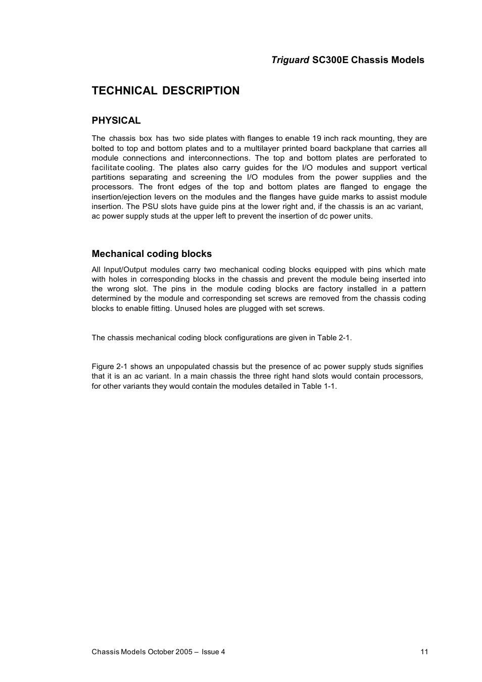 Technical description | Rockwell Automation Chassis Models User Manual | Page 11 / 23