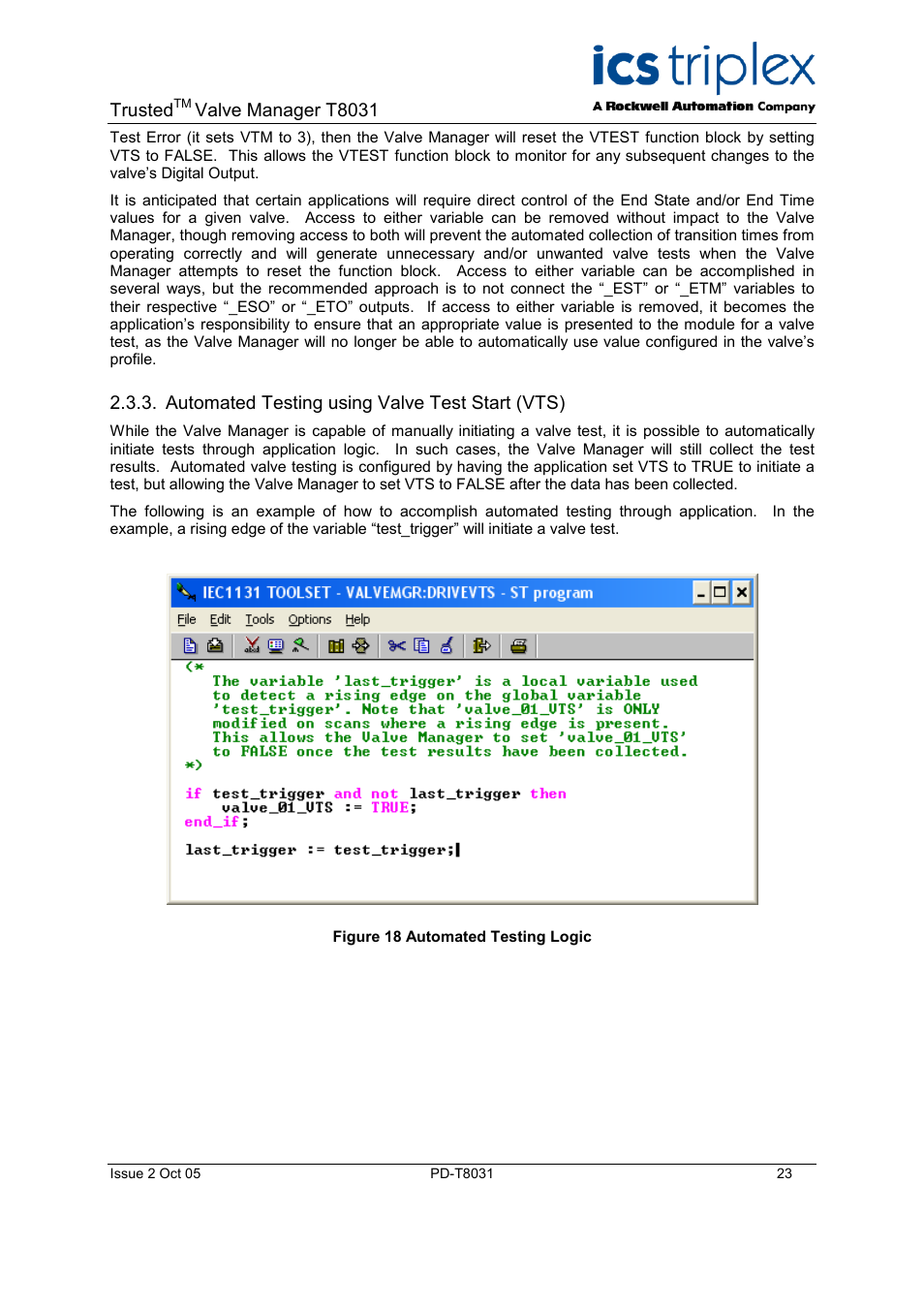 Automated testing using valve test start (vts), Configuration, Figure 21 create data source | Trusted, Valve manager t8031 | Rockwell Automation T8031  Trusted Valve Manager User Manual | Page 23 / 50