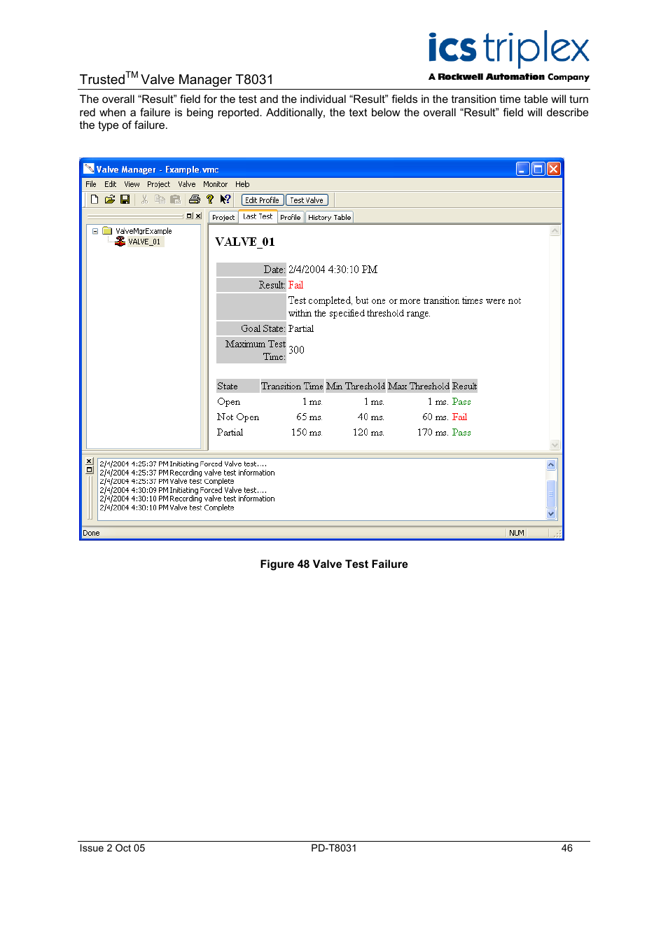 Trusted, Valve manager t8031 | Rockwell Automation T8031  Trusted Valve Manager User Manual | Page 46 / 50