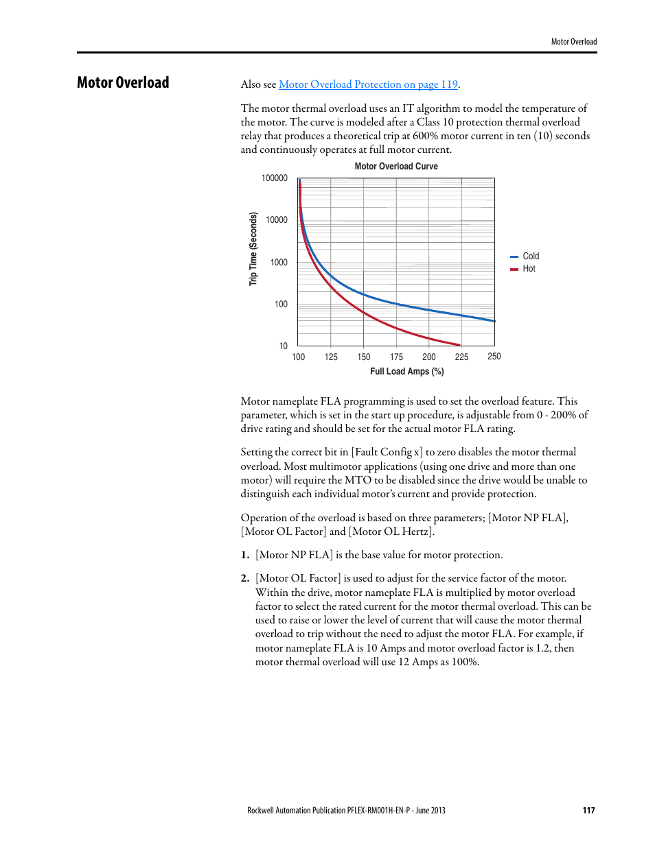 Motor overload | Rockwell Automation 20B PowerFlex 70, PowerFlex 700 Reference Manual User Manual | Page 117 / 214