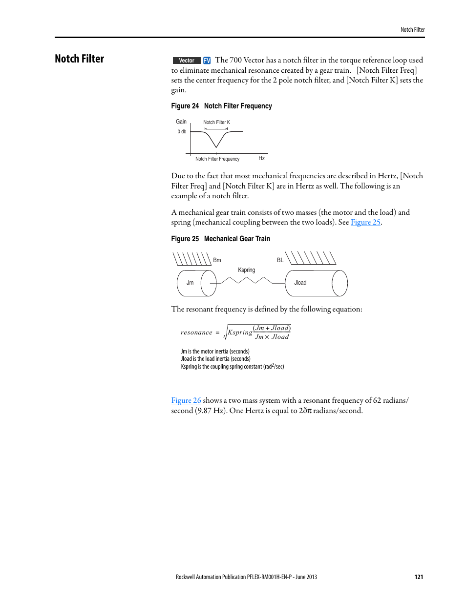 Notch filter | Rockwell Automation 20B PowerFlex 70, PowerFlex 700 Reference Manual User Manual | Page 121 / 214