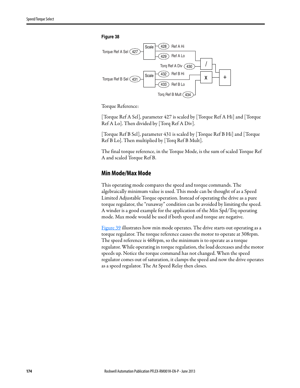 Min mode/max mode | Rockwell Automation 20B PowerFlex 70, PowerFlex 700 Reference Manual User Manual | Page 174 / 214