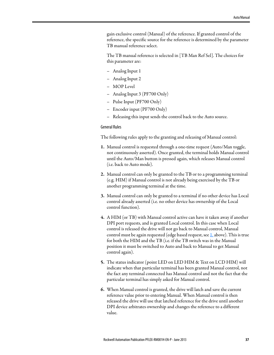 Rockwell Automation 20B PowerFlex 70, PowerFlex 700 Reference Manual User Manual | Page 37 / 214