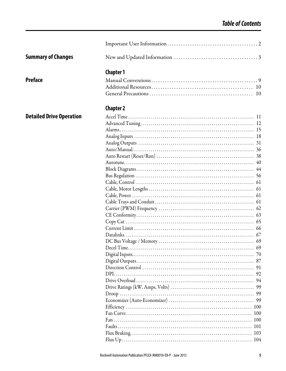 Rockwell Automation 20B PowerFlex 70, PowerFlex 700 Reference Manual User Manual | Page 5 / 214