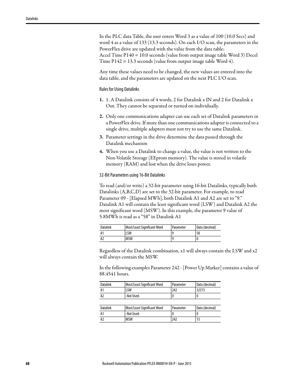 Rockwell Automation 20B PowerFlex 70, PowerFlex 700 Reference Manual User Manual | Page 68 / 214