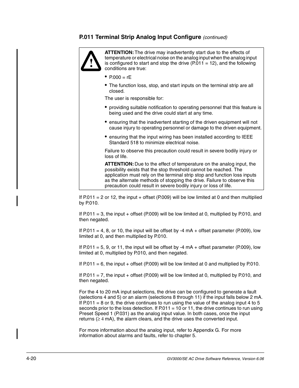 Rockwell Automation GV3000/SE AC Gen. Purpose and Vector Drive Software Start-Up and Ref. Manual User Manual | Page 106 / 232