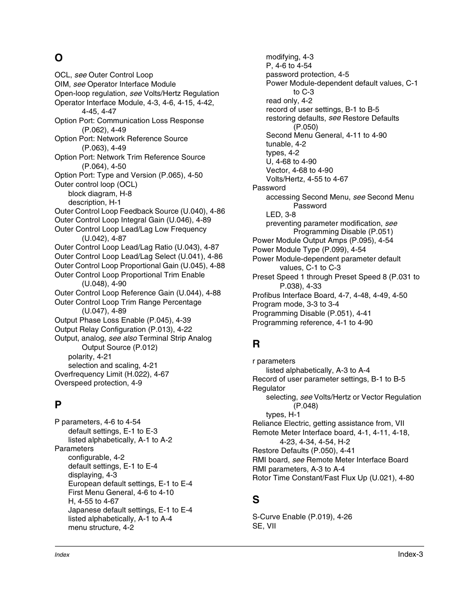 Rockwell Automation GV3000/SE AC Gen. Purpose and Vector Drive Software Start-Up and Ref. Manual User Manual | Page 229 / 232