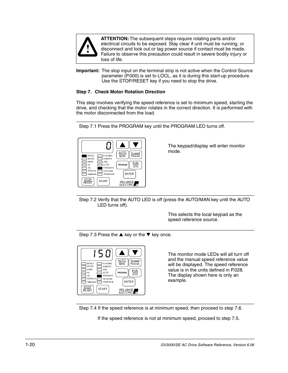 Rockwell Automation GV3000/SE AC Gen. Purpose and Vector Drive Software Start-Up and Ref. Manual User Manual | Page 34 / 232