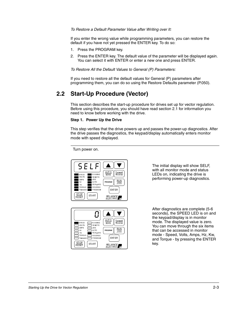 Start-up procedure (vector), Vhoi, 2 start-up procedure (vector) | Rockwell Automation GV3000/SE AC Gen. Purpose and Vector Drive Software Start-Up and Ref. Manual User Manual | Page 41 / 232