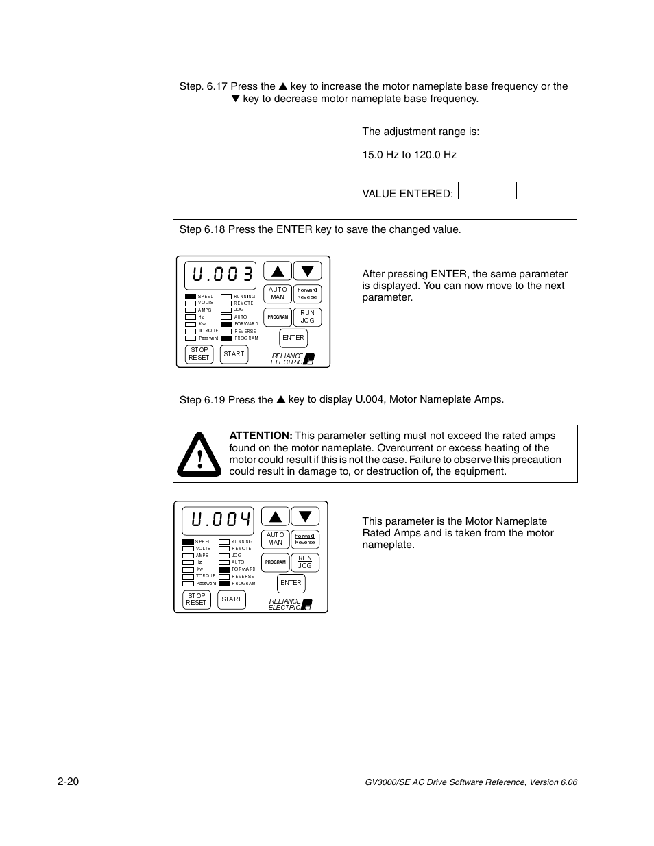 Rockwell Automation GV3000/SE AC Gen. Purpose and Vector Drive Software Start-Up and Ref. Manual User Manual | Page 58 / 232