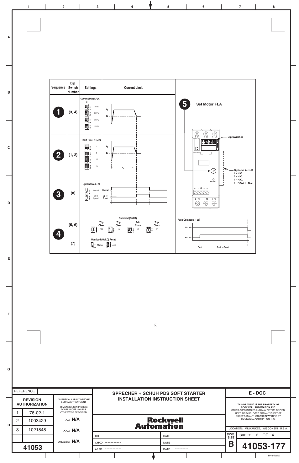 E - doc | Rockwell Automation PDS- Sprecher+Schuh PDS Soft Starter (6-Lead, Star-Delta Motors)) User Manual | Page 2 / 4
