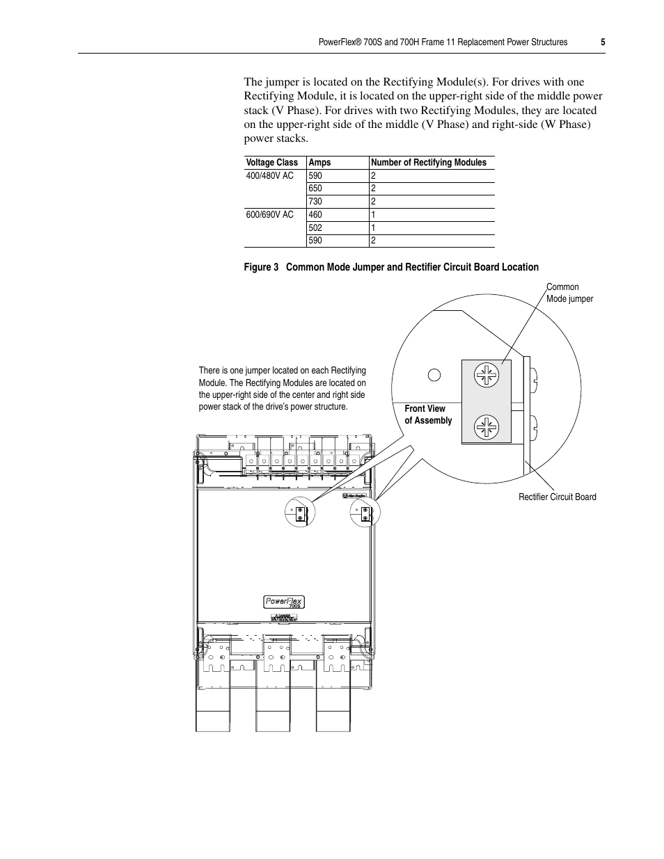 Rockwell Automation 20D PowerFlex 700H/S Frame 11 Replacement Power Structure User Manual | Page 5 / 16