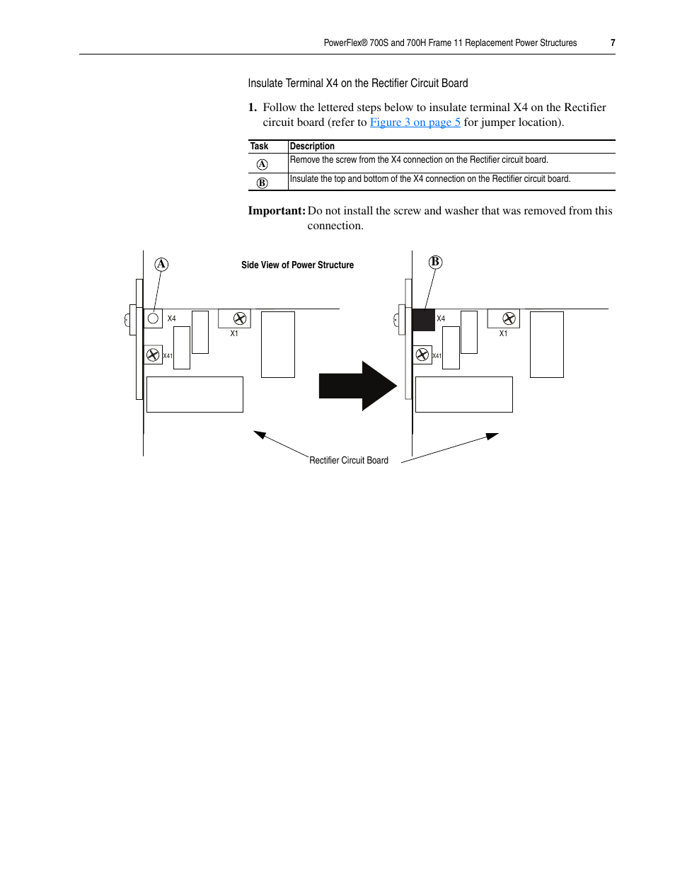 Insulate | Rockwell Automation 20D PowerFlex 700H/S Frame 11 Replacement Power Structure User Manual | Page 7 / 16