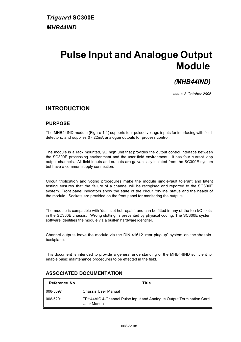 Rockwell Automation MHB44IND Pulse Input and Analogue Output Module User Manual | 20 pages