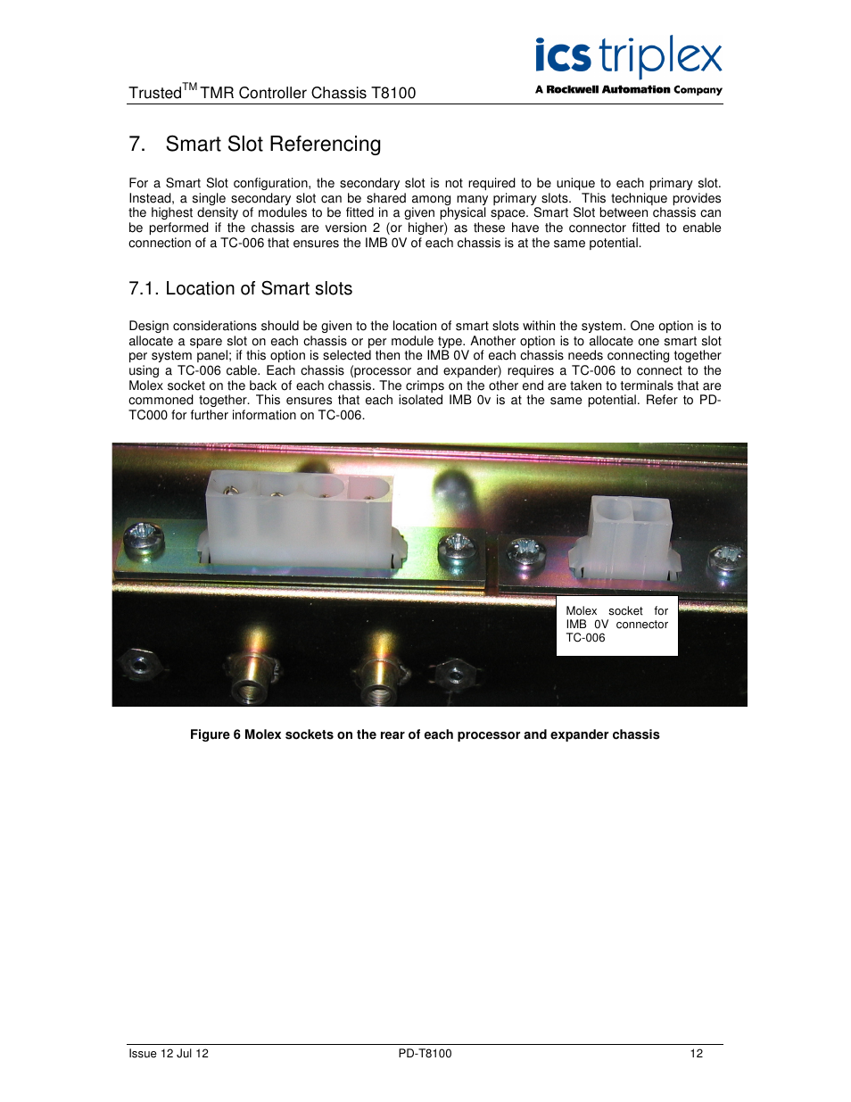 Smart slot referencing, Location of smart slots | Rockwell Automation T8100 Trusted Controller Chassis User Manual | Page 12 / 17
