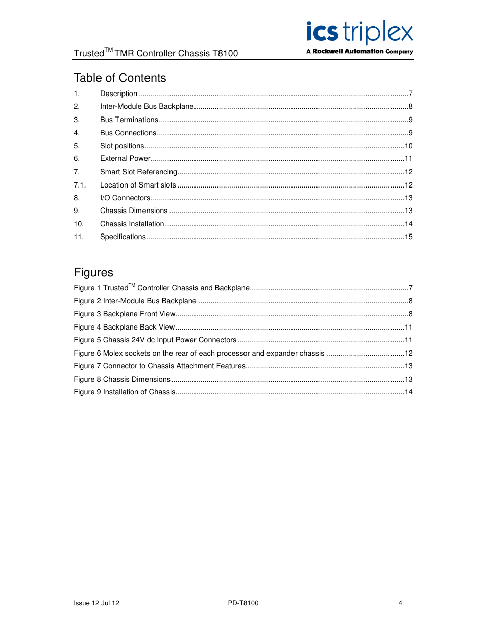 Rockwell Automation T8100 Trusted Controller Chassis User Manual | Page 4 / 17