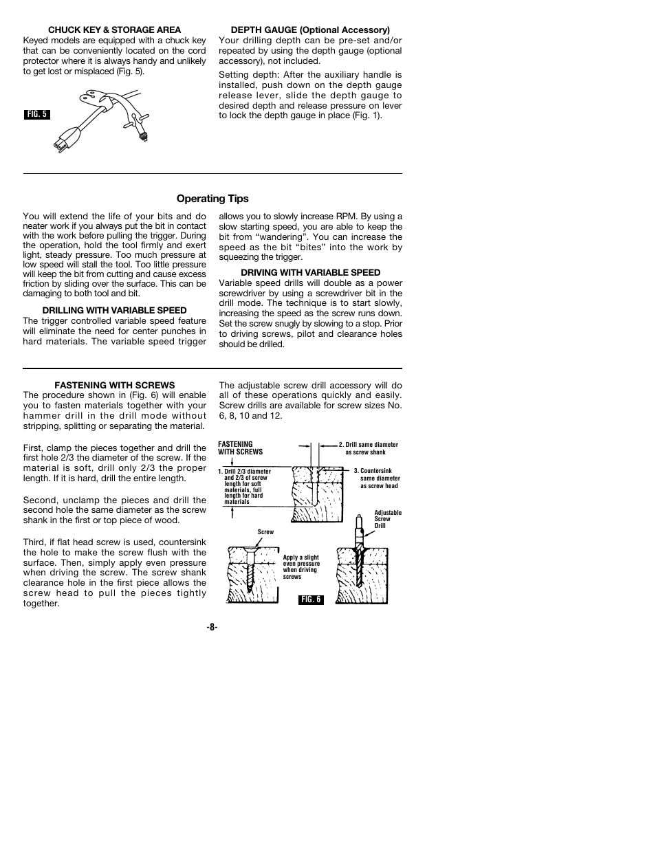 Bosch 1011VSR User Manual | Page 8 / 32