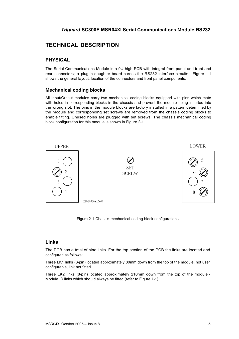 Technical description | Rockwell Automation MSR04XI Serial Communications Module RS232 User Manual | Page 5 / 13