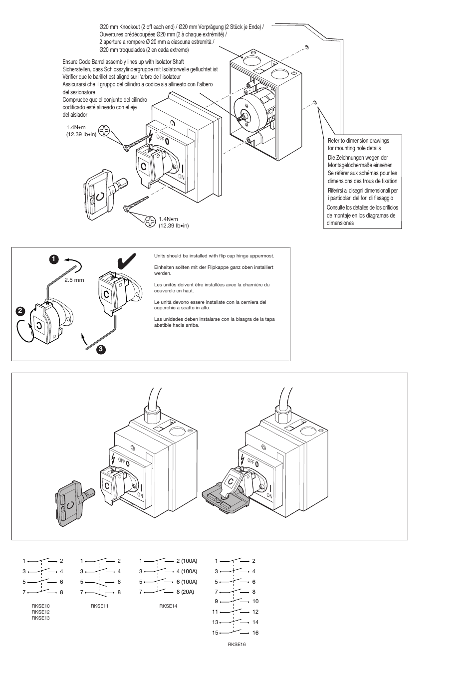 Rockwell Automation 440T Prosafe--Rotary Key Switch-RKSE User Manual | Page 2 / 4