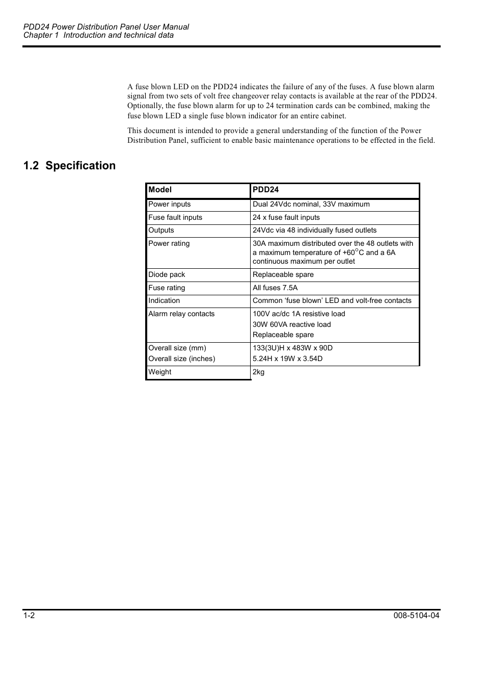 2 specification | Rockwell Automation PDD24 Power Distribution Panel User Manual | Page 6 / 6
