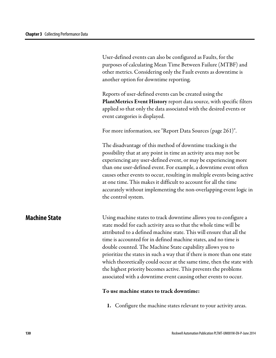 Machine state | Rockwell Automation FactoryTalk Metrics User Guide User Manual | Page 130 / 272